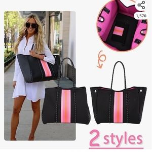 Neoprene shopper tote and free makeup bad+base shapper